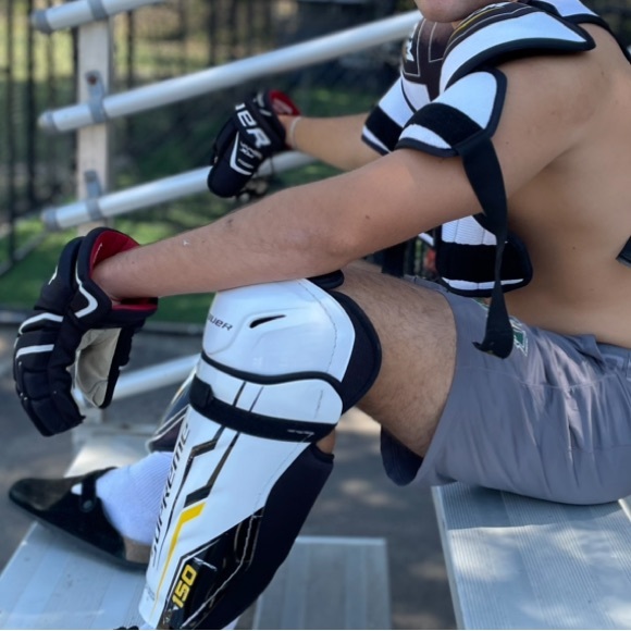 BAUER VAPORMAX X60 HOCKEY GLOVES 12” 30cm DYNAMIC ERGO THUMB JOCK JUNIOR MEN PRO - Picture 7 of 17